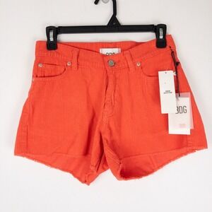 BDG Corduroy Shorts Womens Size 25 Orange Tangerine Cotton Festival New